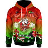 South Sydney Rabbitohs Hoodie - South Sydney Rabbitohs Remembrance Day And Poppies Hoodie
