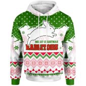 South Sydney Rabbitohs Hoodie - Custom Merry Christmas South Sydney Rabbitohs Aboriginal Inspired Culture Hoodie