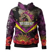 Brisbane Broncos Hoodie - Anzac Broncos Animals In Aboriginal Inspired Art Hoodie