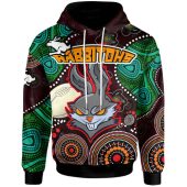 South Sydney Rabbitohs Hoodie - South Sydney Rabbitohs Team of Decade Aboriginal Inspired Dot Painting Style