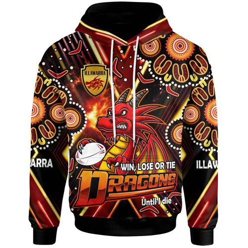 St. George Illawarra Dragons Hoodie - Custom Dragon Mascot Illawarra with Aboriginal Inspired Art Player And Number Hoodie St. George Illawarra Dragons Hoodie - Custom Dragon Mascot Illawarra with Aboriginal Inspired Art Player And Number Hoodie