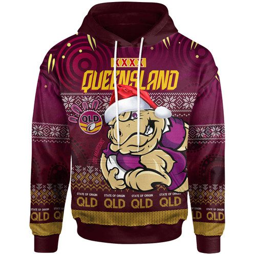 Cane Toads Christmas Hoodie - Custom QLD Go Maroons Cane Toads Aboriginal Inspired With Snowflake Hoodie Cane Toads Christmas Hoodie - Custom QLD Go Maroons Cane Toads Aboriginal Inspired With Snowflake Hoodie