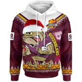 Cane Toads Christmas Hoodie - Custom Maroons Cane Toads Aboriginal Inspired Christmas Hoodie