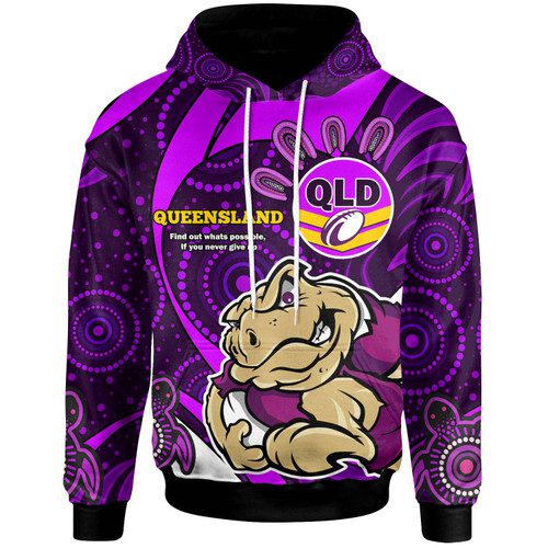 Queensland Team Hoodie - Custom QLD Cane Toad Aboriginal Inspired Wrap Hoodie Queensland Team Hoodie - Custom QLD Cane Toad Aboriginal Inspired Wrap Hoodie