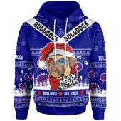 Canterbury-Bankstown Bulldogs Christmas Hoodie - Custom Canterbury-Bankstown Bulldogs Aboriginal Inspired Christmas Hoodie
