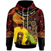Australia Naidoc Week Hoodie - Boomerang Aboriginal Inspired Naidoc Week and Torres Strait Flag "Get up! Stand up! Show up!" Hoodie