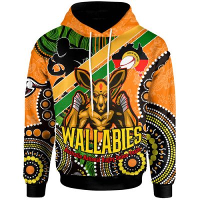 Wallabies Rugby Hoodie - Custom Australia National Rugby Championship "Welcome Back Wally" Aboriginal Inspired Player And Number Hoodie