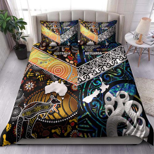 Australia Aboriginal Inspired Bedding Set - Aotearoa and Australia Indigenous Culture Australia Aboriginal Inspired Bedding Set - Aotearoa and Australia Indigenous Culture