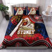 Australia Sydney Anzac Bedding Set - Anzac Day Sydney Aboriginal Inspired Bedding Set