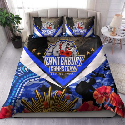 Australia Anzac Aboriginal Inspired Bedding Set - Poppy Flower Remembrance Day Bedding Set