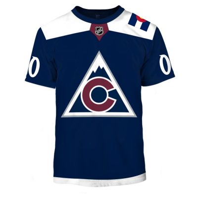 MON-YOURNAME_NHLColorado1 Personalized Colorado Avalanche Limited Edition 3D All Over Printed Shirts For Men & Women - OldSchoolThings - Personalize Your Own New & Retro Sports Jerseys, Hoodies, T Shirts