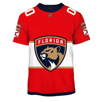 MON-YOURNAME_NHLFlorida Personalize Florida Panthers Jersey Limited Edition 3D All Over Printed Shirts For Men & Women - OldSchoolThings - Personalize Your Own New & Retro Sports Jerseys, Hoodies, T Shirts