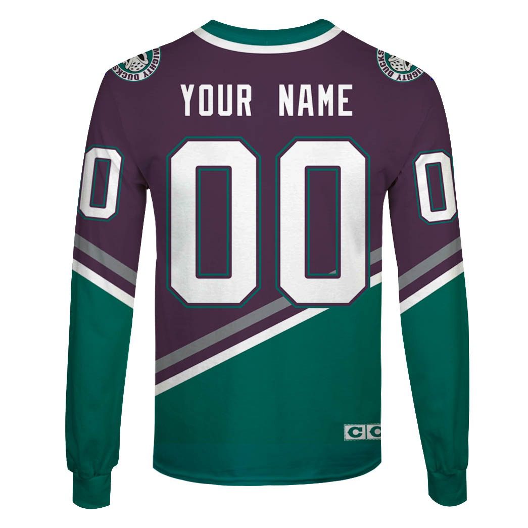 Personalized ANAHEIM MIGHTY DUCKS 90s Vintage Throwback Away Jersey - OldSchoolThings - Personalize Your Own New & Retro Sports Jerseys, Hoodies, T Shirts