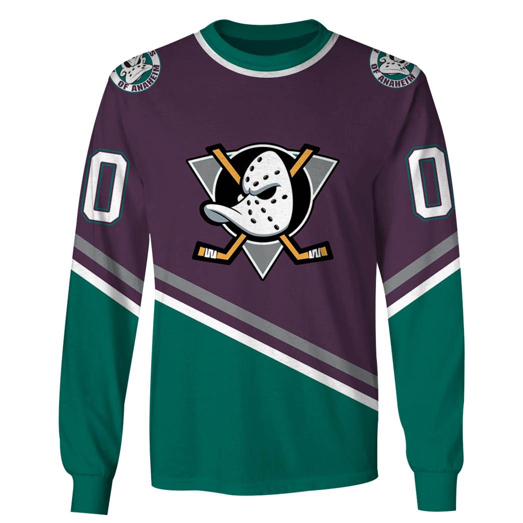 Personalized ANAHEIM MIGHTY DUCKS 90s Vintage Throwback Away Jersey - OldSchoolThings - Personalize Your Own New & Retro Sports Jerseys, Hoodies, T Shirts