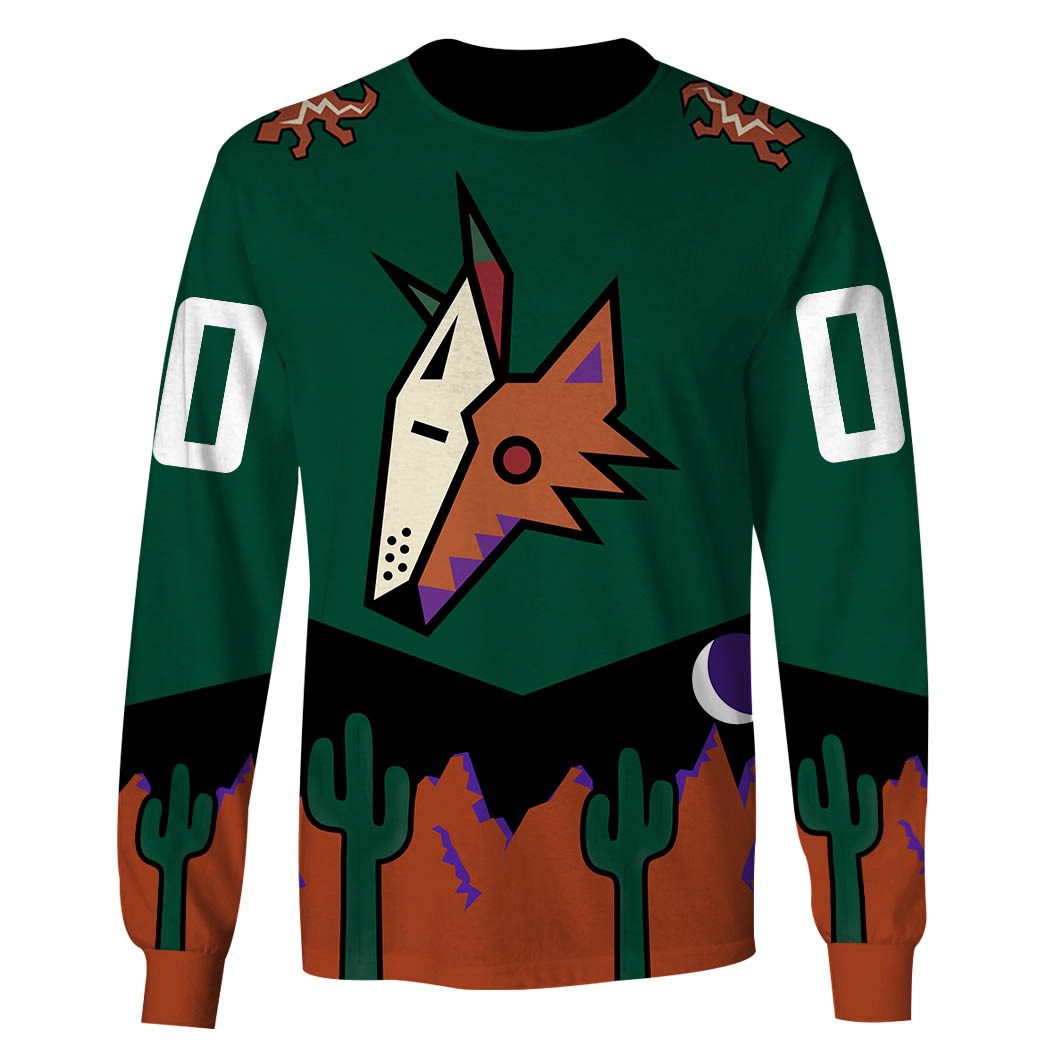 Personalized Phoenix Coyotes / Arizona Coyotes 90s Vintage Alt. Jersey - OldSchoolThings - Personalize Your Own New & Retro Sports Jerseys, Hoodies, T Shirts