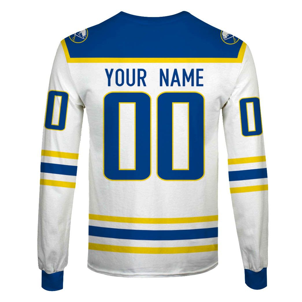 Personalized Buffalo Sabres 80s 90s Home Vintage NHL Throwback Jersey - OldSchoolThings - Personalize Your Own New & Retro Sports Jerseys, Hoodies, T Shirts