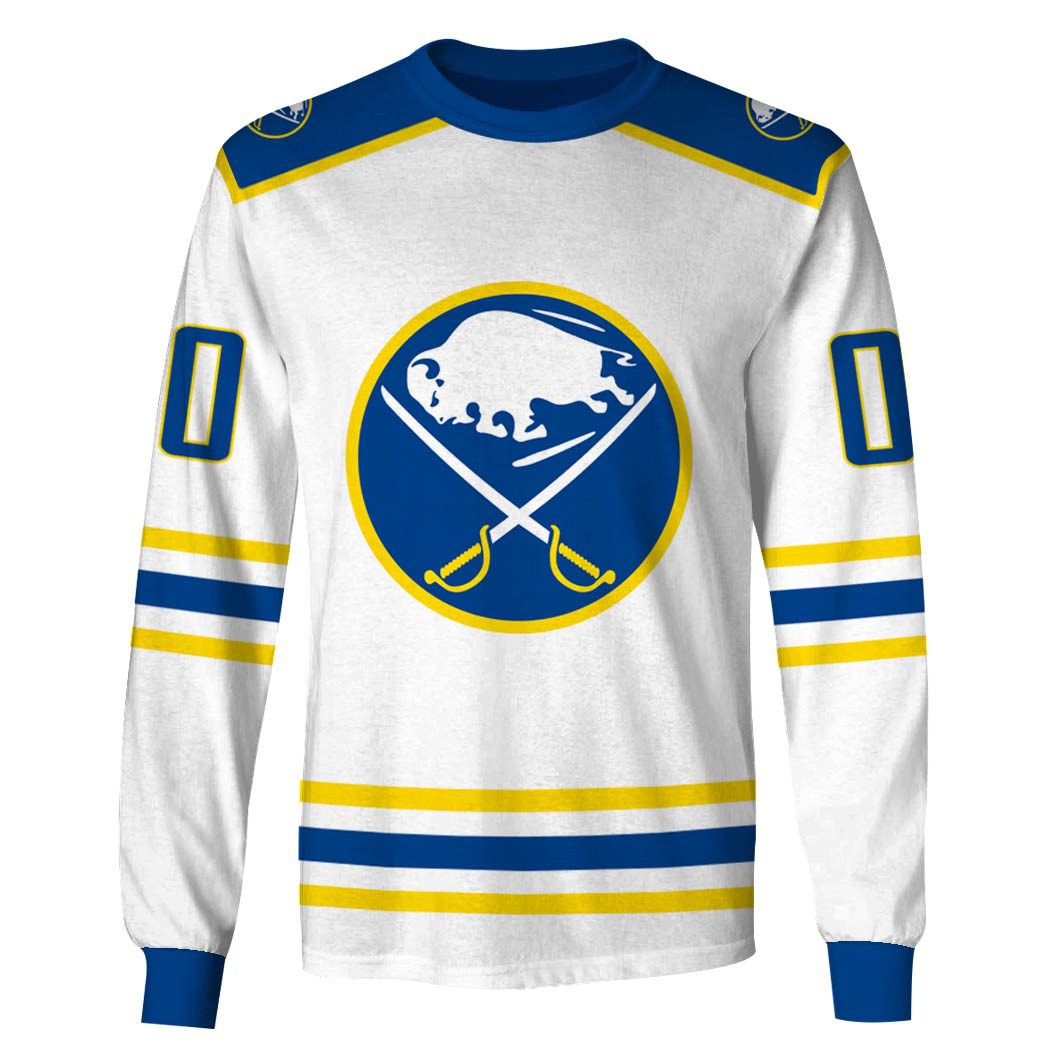 Personalized Buffalo Sabres 80s 90s Home Vintage NHL Throwback Jersey - OldSchoolThings - Personalize Your Own New & Retro Sports Jerseys, Hoodies, T Shirts