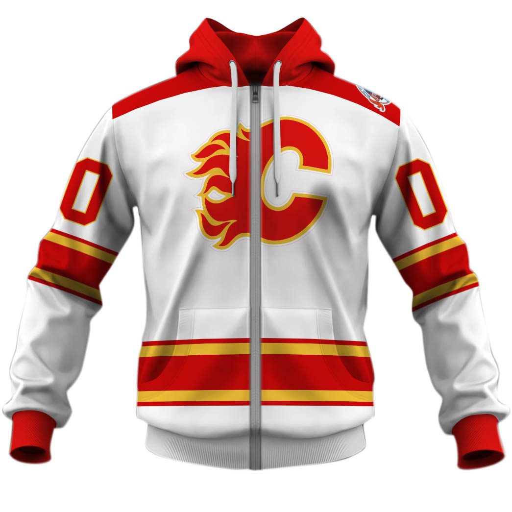 Personalized Calgary Flames 1981 - 1994 Vintage Home Jersey - OldSchoolThings - Personalize Your Own New & Retro Sports Jerseys, Hoodies, T Shirts