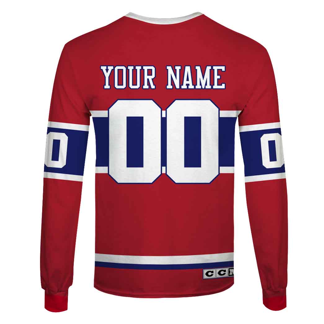 Personalized Montreal Canadiens 60s 70s Throwback Vintage Home Jersey - OldSchoolThings - Personalize Your Own New & Retro Sports Jerseys, Hoodies, T Shirts