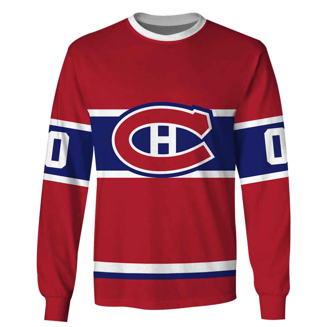 Personalized Montreal Canadiens 60s 70s Throwback Vintage Home Jersey - OldSchoolThings - Personalize Your Own New & Retro Sports Jerseys, Hoodies, T Shirts