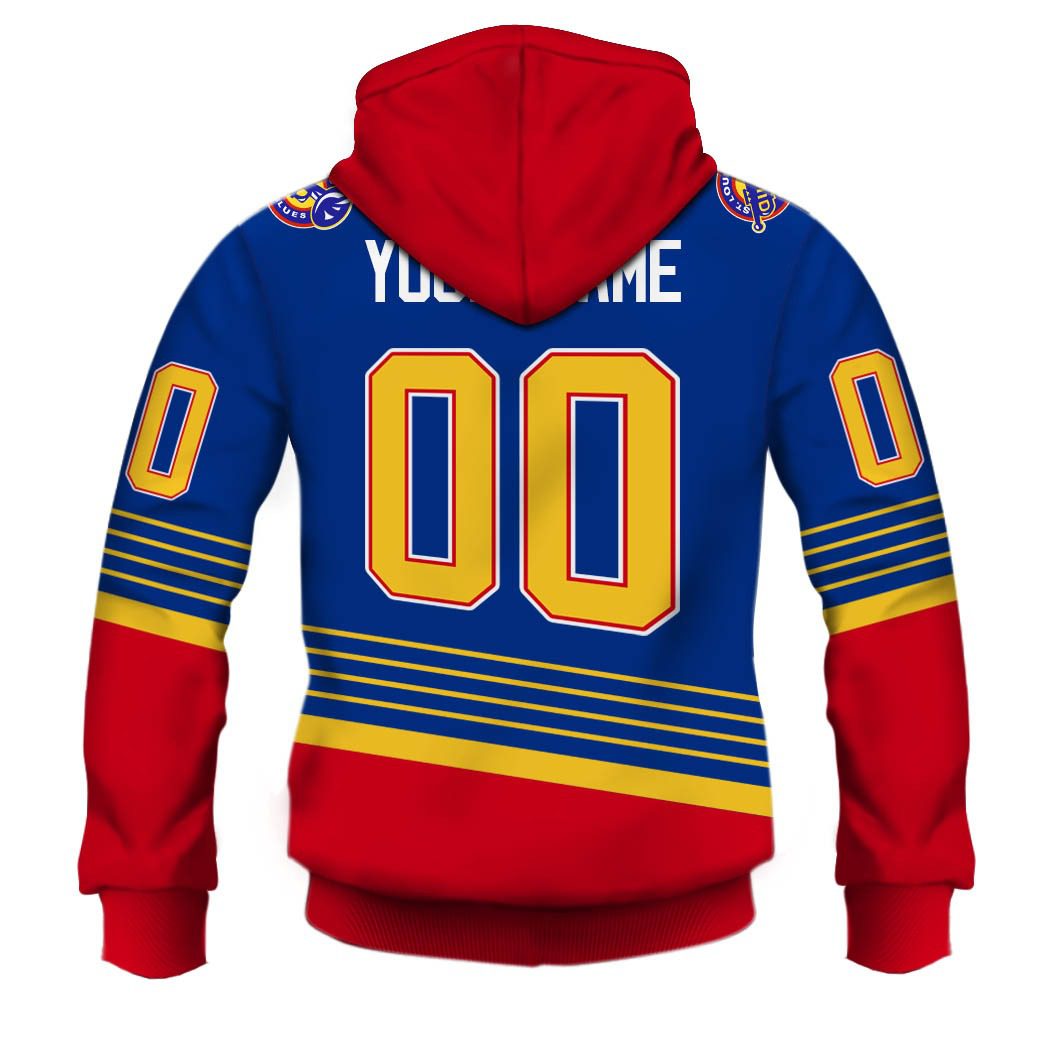 Personalized St. Louis Blues Throwback Vintage NHL Hockey Away Jersey - OldSchoolThings - Personalize Your Own New & Retro Sports Jerseys, Hoodies, T Shirts
