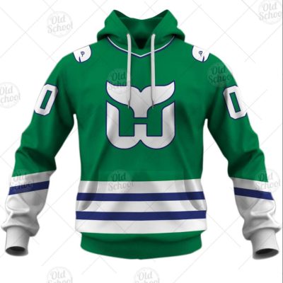 Personalized Hartford Whalers / Carolina Hurricanes Vintage NHL Jersey Green - OldSchoolThings - Personalize Your Own New & Retro Sports Jerseys, Hoodies, T Shirts