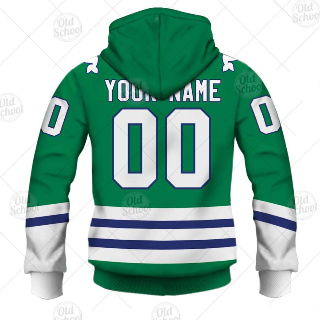 Personalized Hartford Whalers / Carolina Hurricanes Vintage NHL Jersey Green - OldSchoolThings - Personalize Your Own New & Retro Sports Jerseys, Hoodies, T Shirts