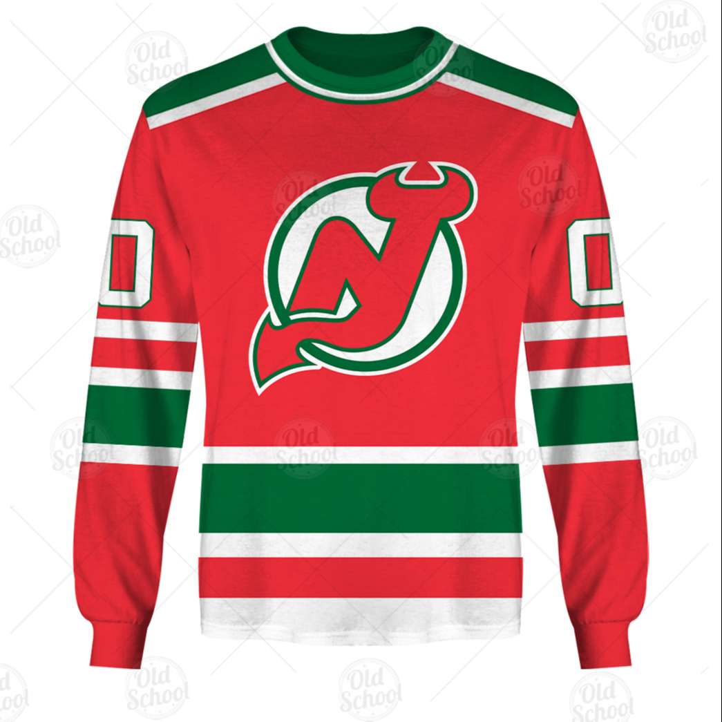 Personalized Vintage NHL New Jersey Devils Throwback Jersey Green - OldSchoolThings - Personalize Your Own New & Retro Sports Jerseys, Hoodies, T Shirts