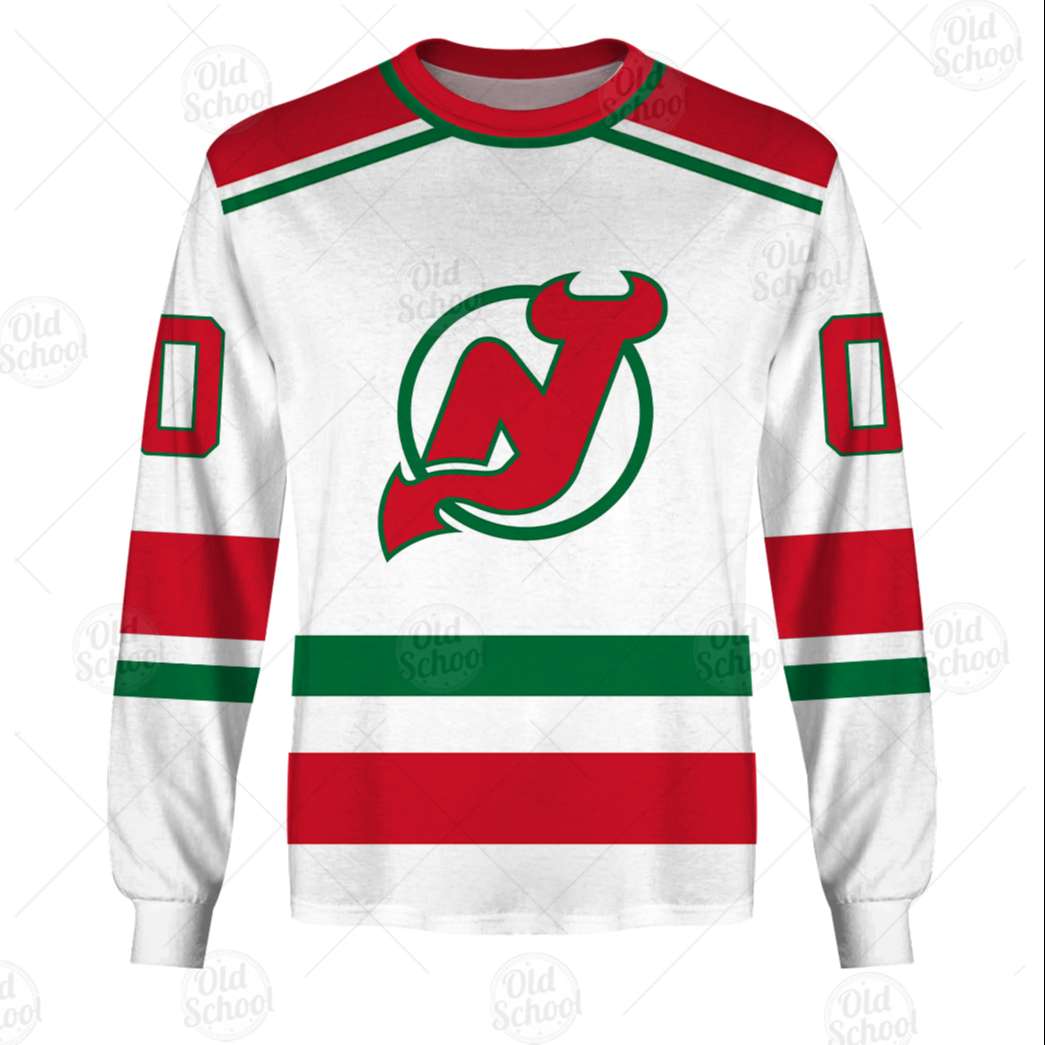 Personalized Vintage NHL New Jersey Devils Throwback Jersey White - OldSchoolThings - Personalize Your Own New & Retro Sports Jerseys, Hoodies, T Shirts