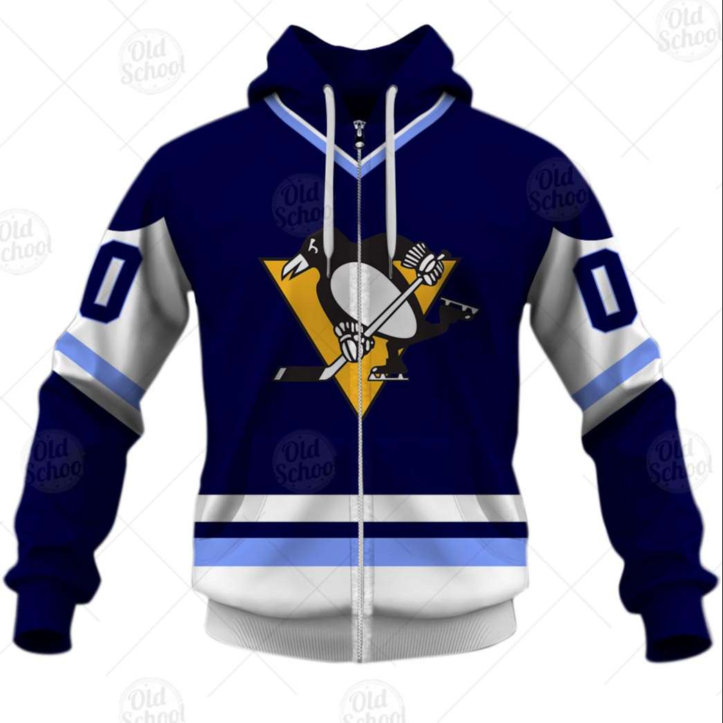 Personalized Vintage NHL Pittsburgh Penguins Navy Blue Jersey - OldSchoolThings - Personalize Your Own New & Retro Sports Jerseys, Hoodies, T Shirts