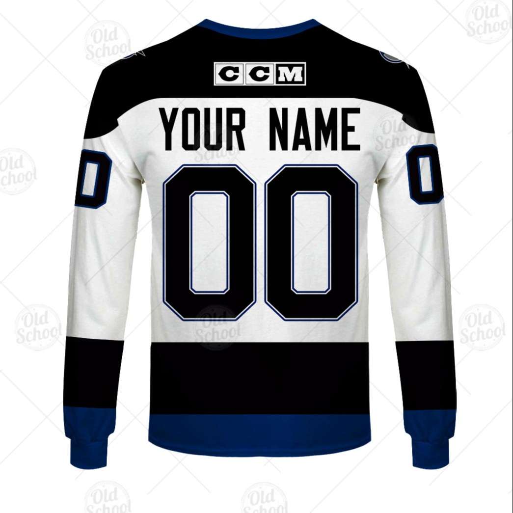 Personalized Vintage NHL Tampa Bay Lightning White Jersey - OldSchoolThings - Personalize Your Own New & Retro Sports Jerseys, Hoodies, T Shirts