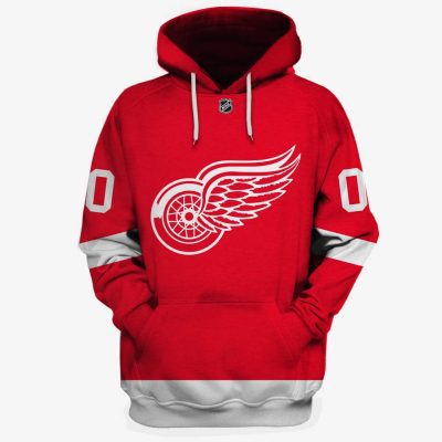MON-YOURNAME_NHLWings Personalized Detroit Red Wings Limited Edition 3D All Over Printed Shirts For Men & Women - OldSchoolThings - Personalize Your Own New & Retro Sports Jerseys, Hoodies, T Shirts