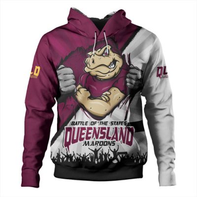 Queensland Maroons Hoodie Origin Battleground Maroons Unleashed