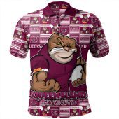 Queensland Maroons Polo Shirt Champion?s Pride Comic Style