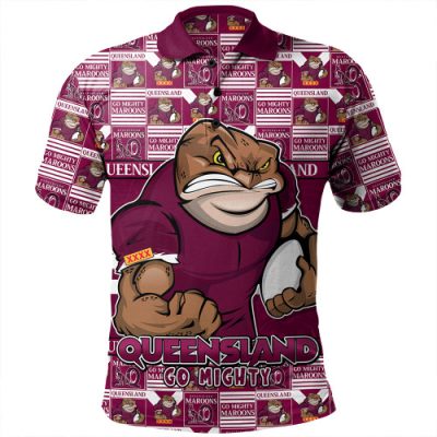 Queensland Maroons Polo Shirt Champion?s Pride Comic Style