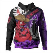 Melbourne Hoodie ANZAC Day Honor Purple Valor And Spirit