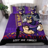 Melbourne Storm Bedding Set Anzac Day Lest We Forget Strong Fighting Spirit