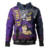 Melbourne Storm Hoodie Anzac Day Lest We Forget Strong Fighting Spirit