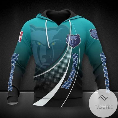 NBA Memphis Grizzlies Blue Gradient Curvers Pullover Hoodie