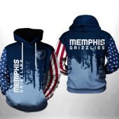 NBA Memphis Grizzlies US Flag Pullover Hoodie