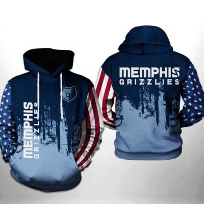 NBA Memphis Grizzlies US Flag Pullover Hoodie