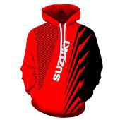 Suzuki Motorcycles Red Black Pullover Hoodie