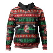 Australia Christmas Fishing Custom Hoodie - Merry Fishmas Fishing Ugly Christmas Hoodie