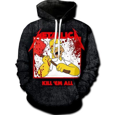 Metallica Homer Simpson Kill ?Em All Pullover Hoodie