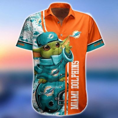 NFL Miami Dolphins Baby Yoda Hawaiian Shirt