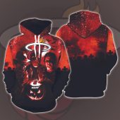 NBA Miami Heat Halloween Michael Myers Jason Voorhees Freddy Krueger Pullover Hoodie