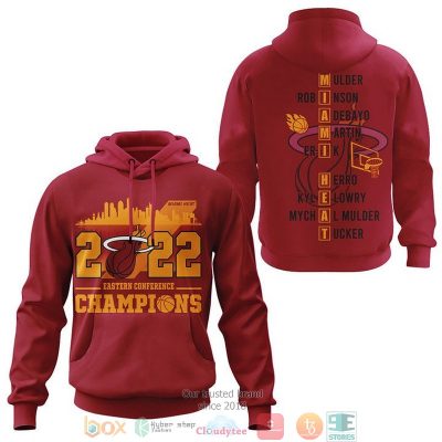 NBA Miami Heat Red Eastern Conference Champion 2022 Pullover Hoodie