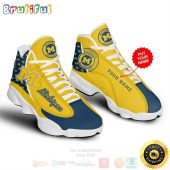 Michigan Wolverines Nfl Custom Name Air Jordan 13 Shoes