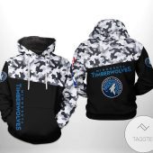 NBA Minnesota Timberwolves Black Camo Pullover Hoodie