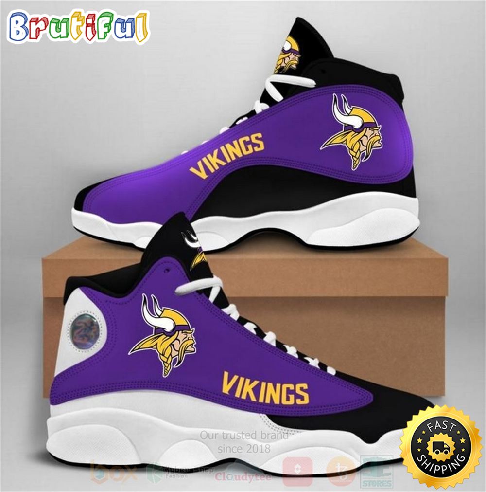 Minnesota Vikings Nfl Air Jordan 13 Shoes 3 Minnesota Vikings Nfl Air Jordan 13 Shoes 3